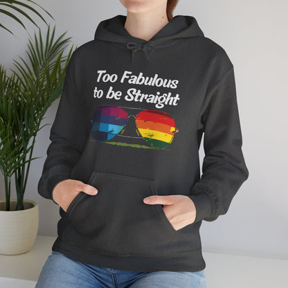 Too Fabulous  to be Straight - Unisex Hoodie