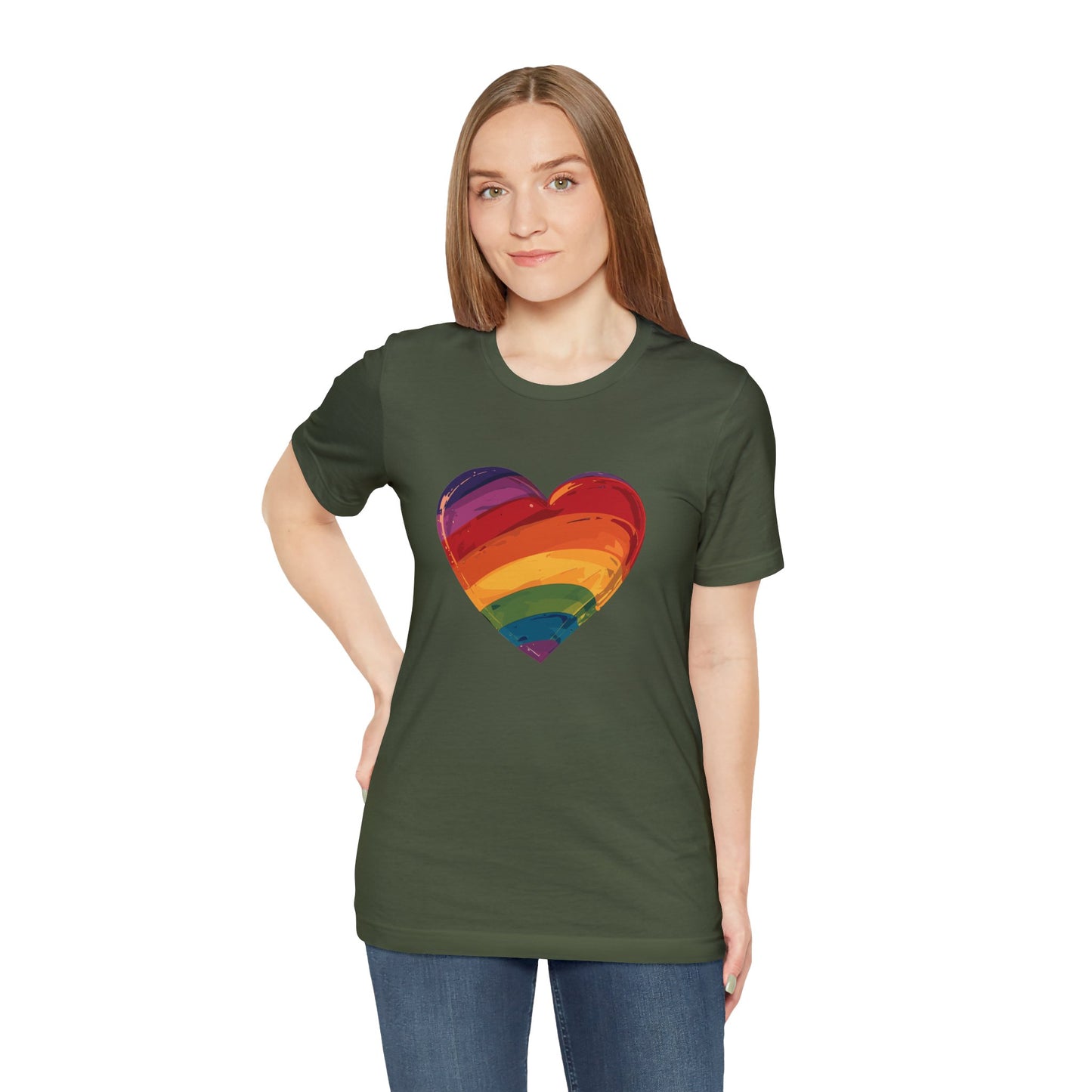 Cartoon Rainbow Heart - Unisex T-shirt