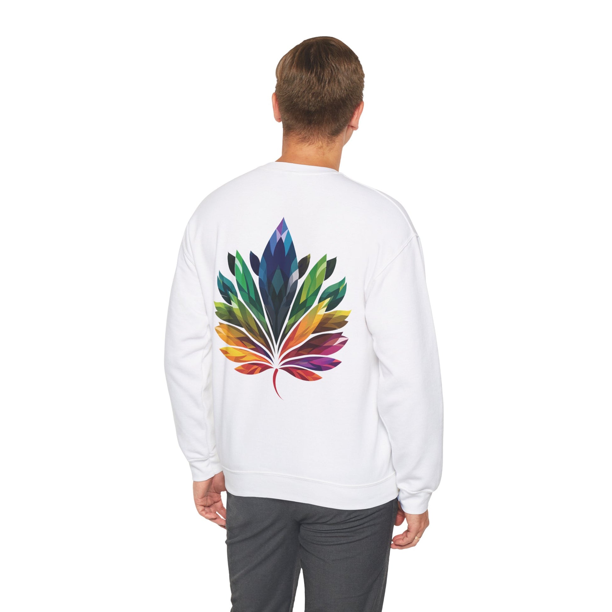 Rainbow - Coloured Leaf Unisex Sweatshirt - Sweatshirt - The Lucky Wombat