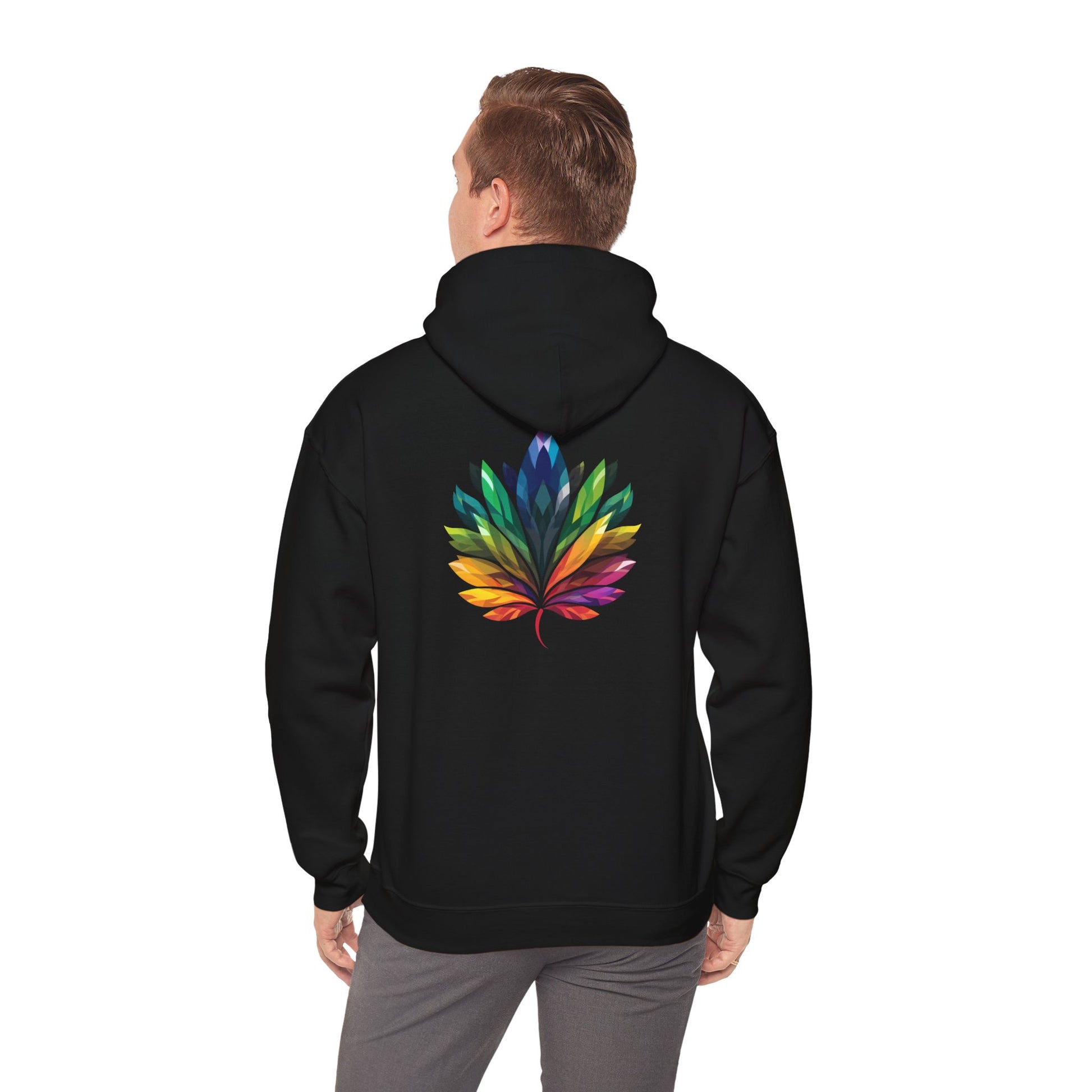 Rainbow - Coloured Leaf - Unisex Hoodie - Hoodie - The Lucky Wombat