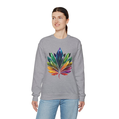 Rainbow - Coloured Leaf Unisex Sweatshirt - Sweatshirt - The Lucky Wombat