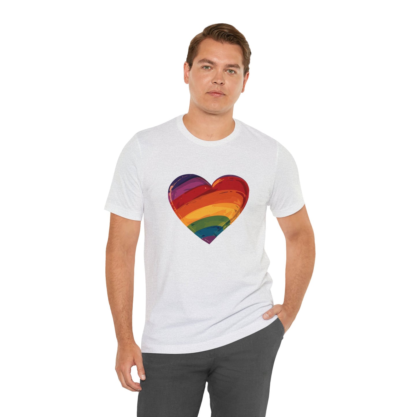 Cartoon Rainbow Heart - Unisex T-shirt