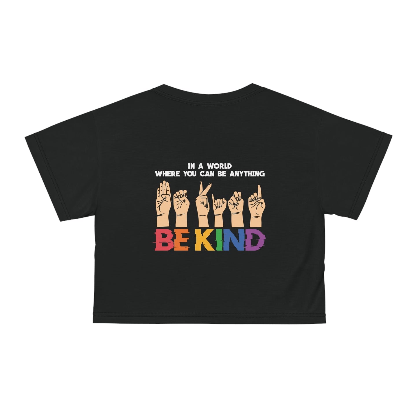 Be Kind Crop Tee - All Over Prints - The Lucky Wombat