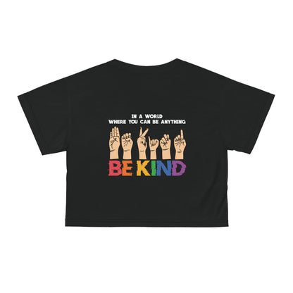 Be Kind Crop Tee - All Over Prints - The Lucky Wombat