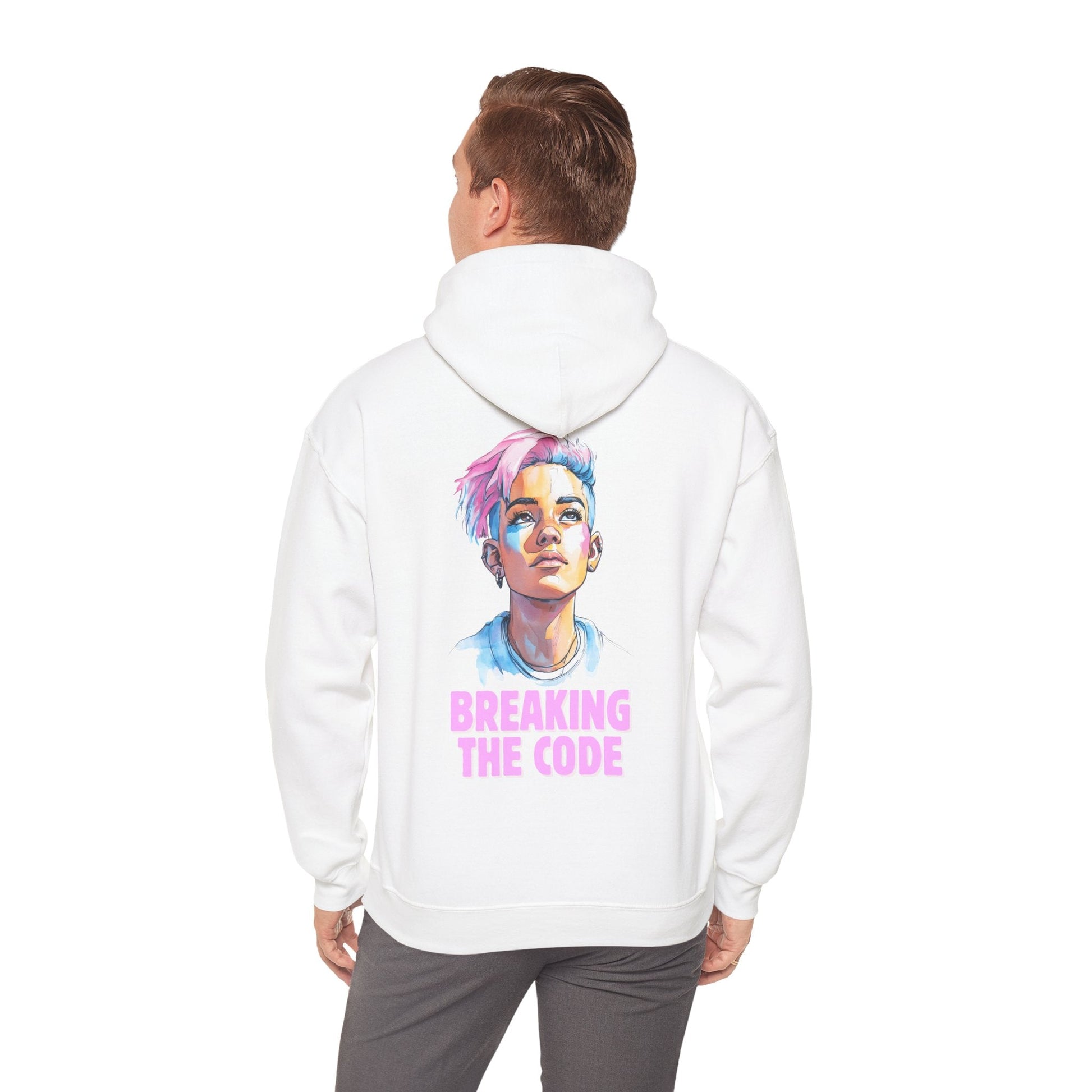 Breaking the Code - Trans Colors - Hoodie - Hoodie - The Lucky Wombat