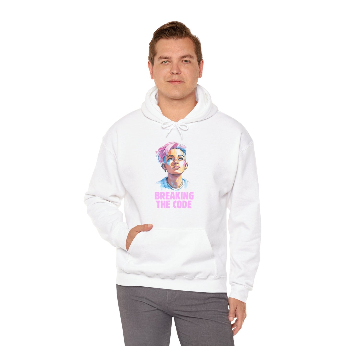 Breaking the Code - Trans Colors - Hoodie - Hoodie - The Lucky Wombat