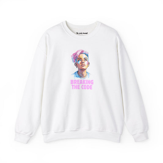 Breaking the Code - Trans Colors - Pride Sweatshirt - Sweatshirt - The Lucky Wombat