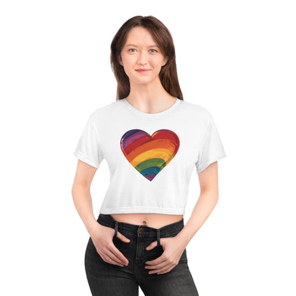 Cartoon Rainbow Heart - Crop Top - All Over Prints - The Lucky Wombat