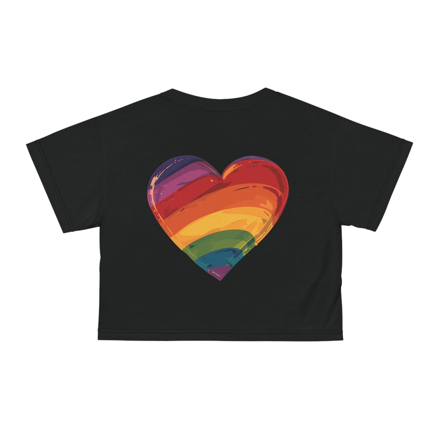 Cartoon Rainbow Heart - Crop Top - All Over Prints - The Lucky Wombat