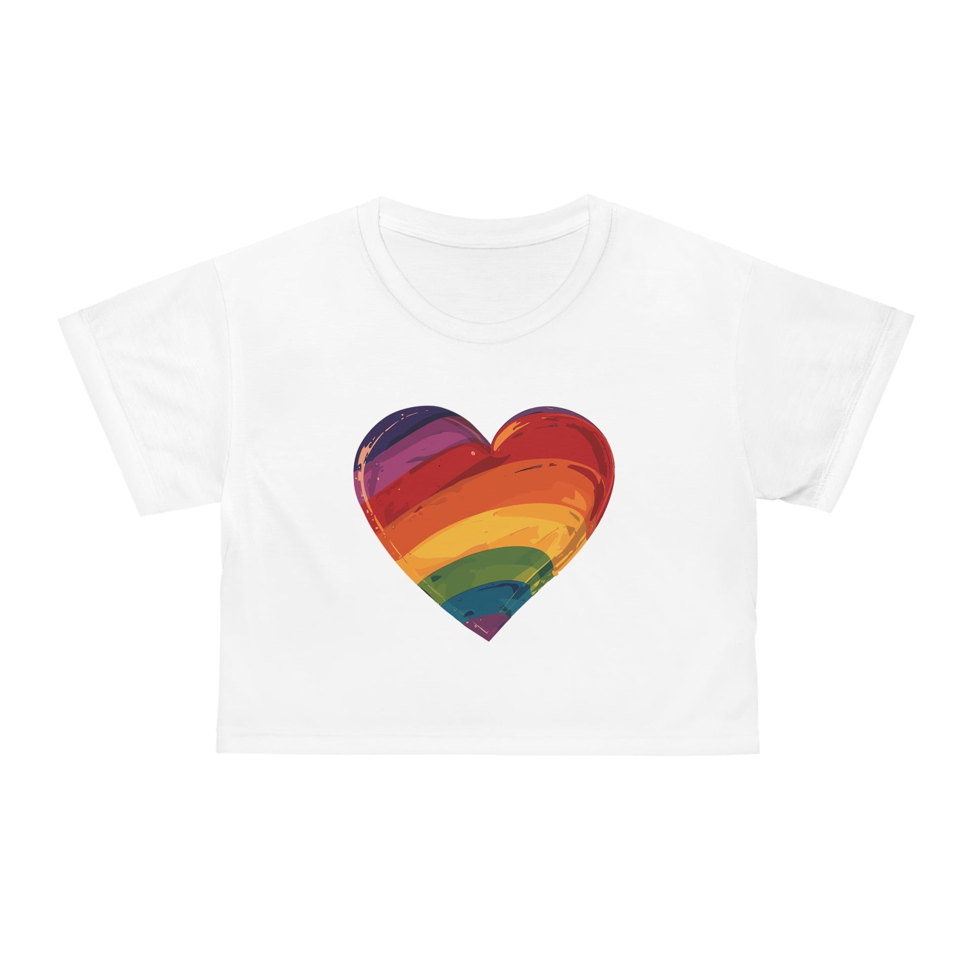 Cartoon Rainbow Heart - Crop Top - All Over Prints - The Lucky Wombat