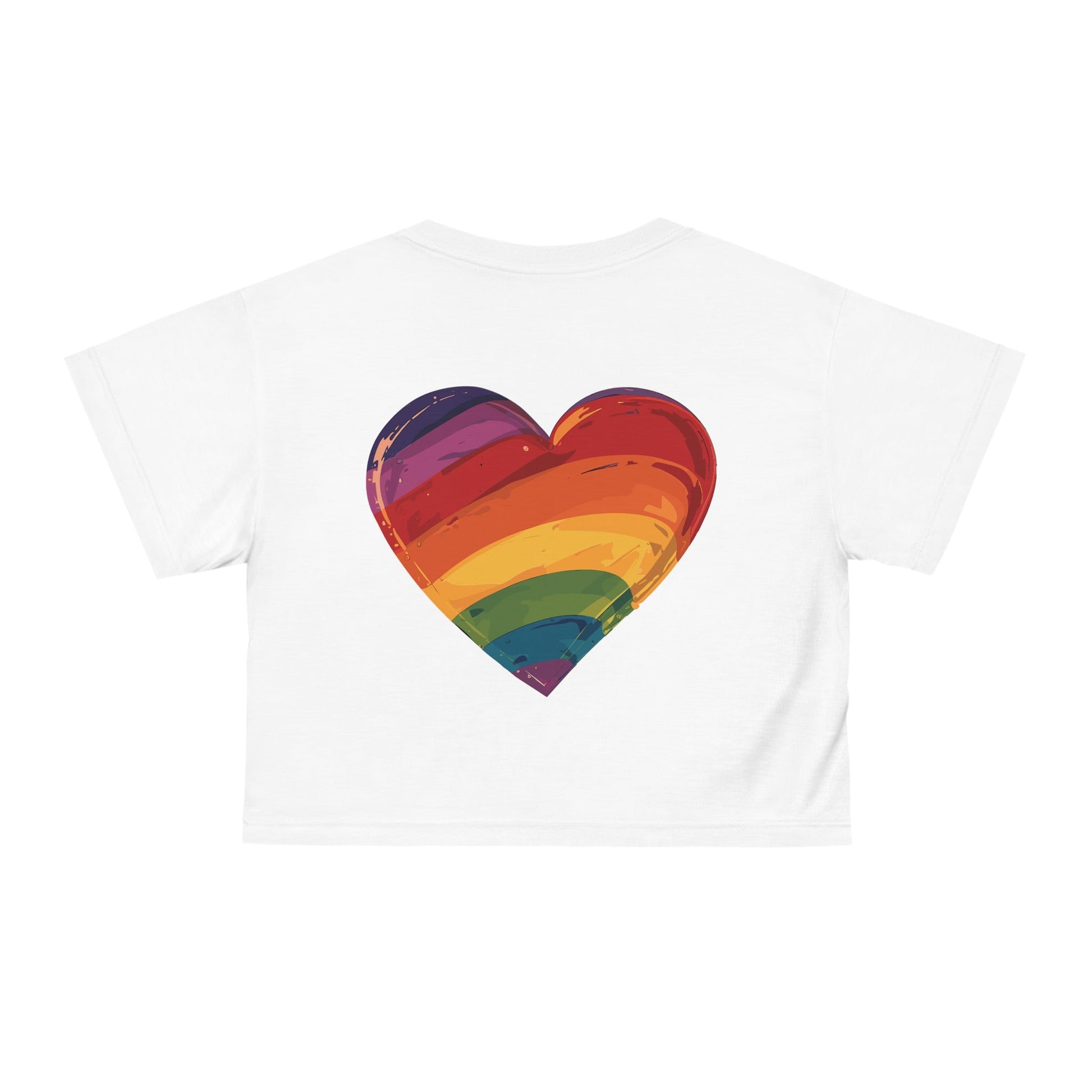 Cartoon Rainbow Heart - Crop Top - All Over Prints - The Lucky Wombat