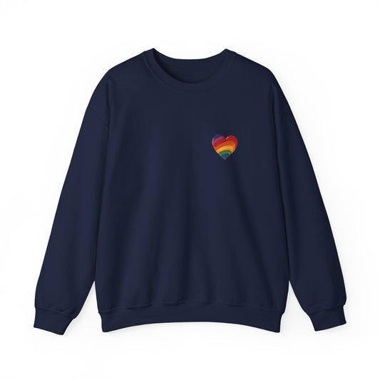 Cartoon Rainbow Heart - Unisex Sweatshirt - Sweatshirt - The Lucky Wombat