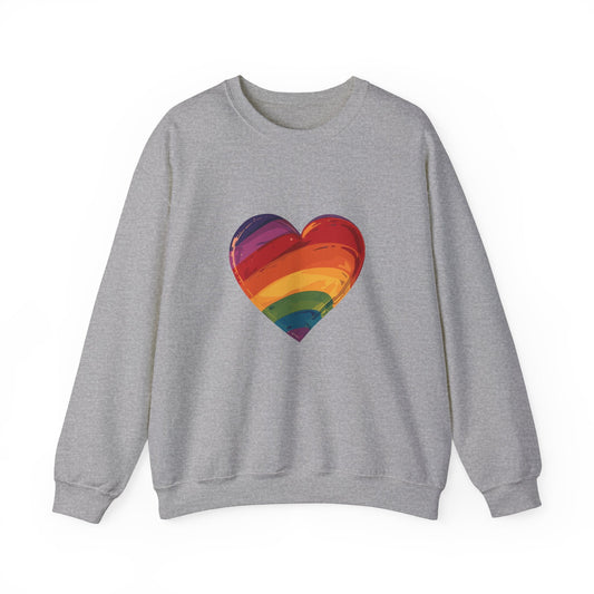 Cartoon Rainbow Heart - Unisex Sweatshirt - Sweatshirt - The Lucky Wombat