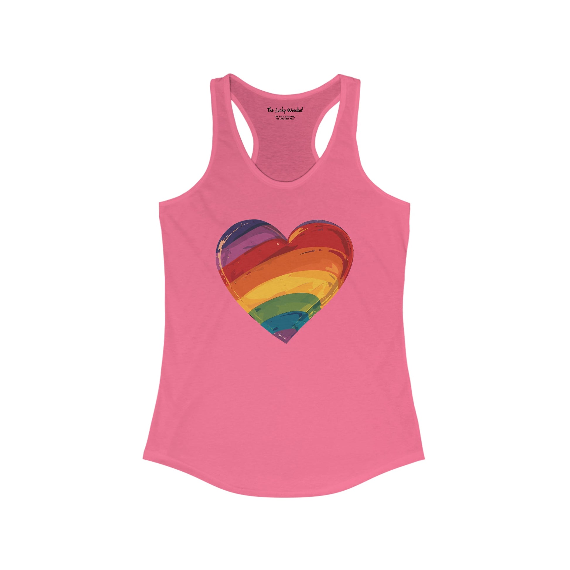 Cartoon Rainbow Heart - Women's Tank Top - Tank Top - The Lucky Wombat