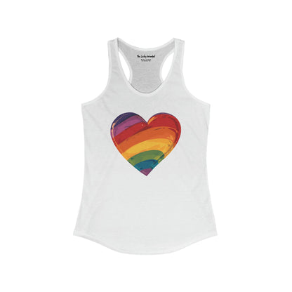 Cartoon Rainbow Heart - Women's Tank Top - Tank Top - The Lucky Wombat