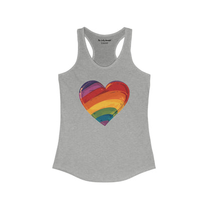 Cartoon Rainbow Heart - Women's Tank Top - Tank Top - The Lucky Wombat