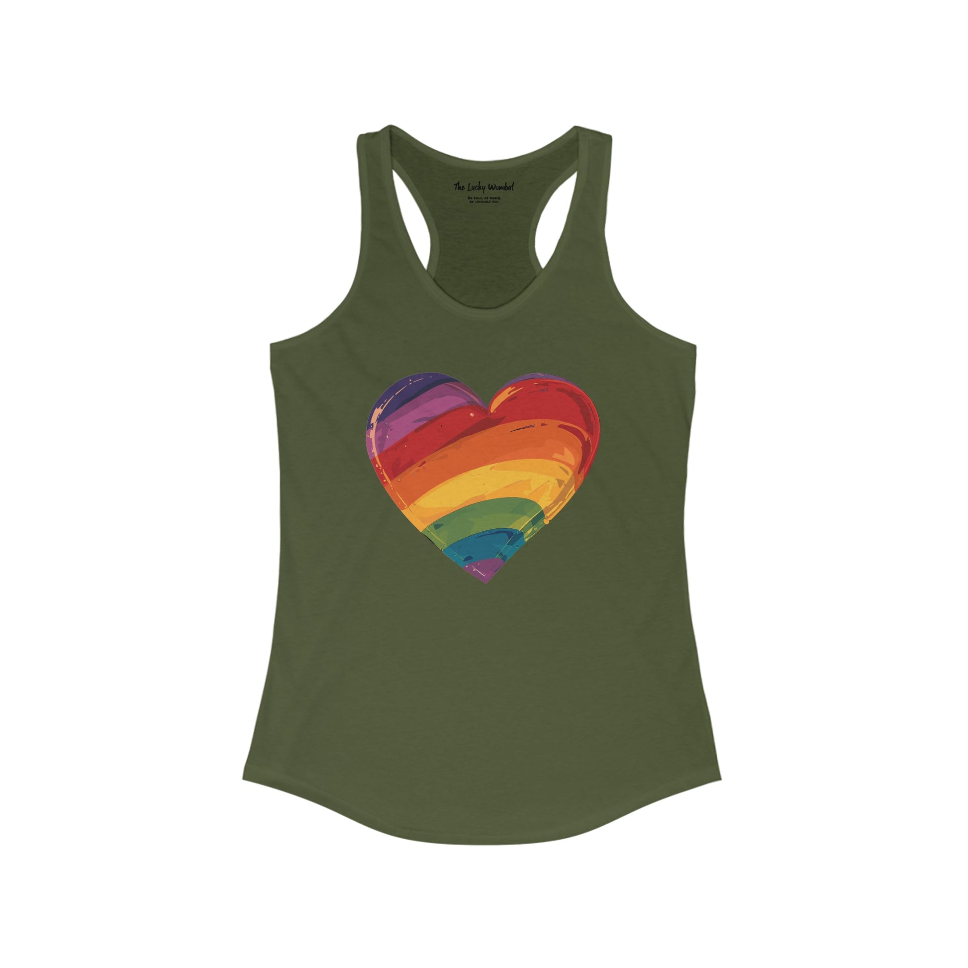 Cartoon Rainbow Heart - Women's Tank Top - Tank Top - The Lucky Wombat