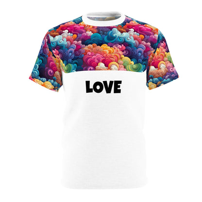 Colorful Clouds "Love" - Unisex T-shirt - All Over Prints - The Lucky Wombat