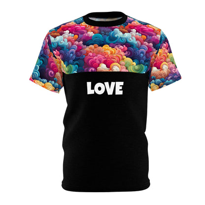 Colorful Clouds "Love" - Unisex T-shirt - All Over Prints - The Lucky Wombat