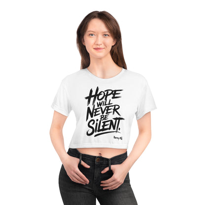 Hope Will Never Be Silent Crop Top – Harvey Milk Quote - All Over Prints - The Lucky Wombat