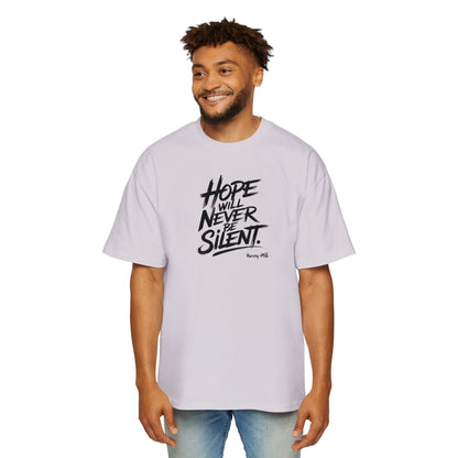 "Hope Will Never Be Silent" Oversize Tee – Harvey Milk Quote - T-Shirt - The Lucky Wombat