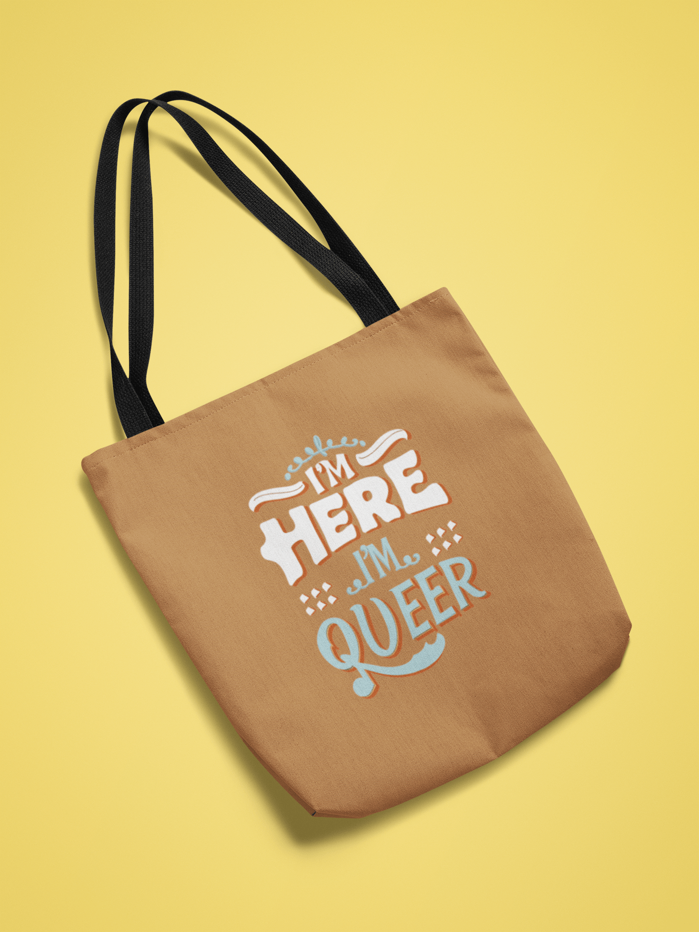 I'm Here , I'm Queer - Tote Bag - Accessories - The Lucky Wombat