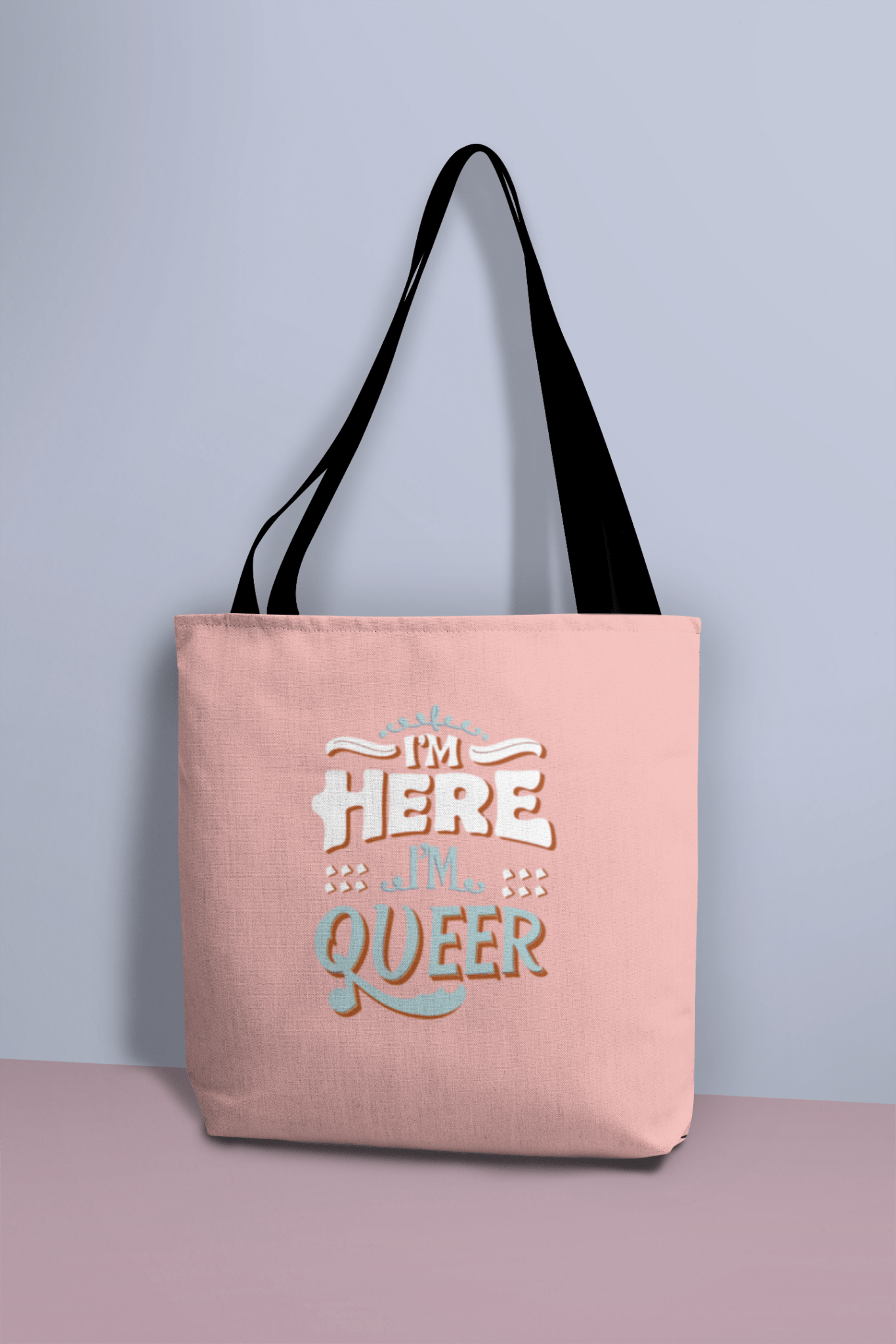 I'm Here , I'm Queer - Tote Bag - Accessories - The Lucky Wombat