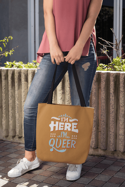 I'm Here , I'm Queer - Tote Bag - Accessories - The Lucky Wombat