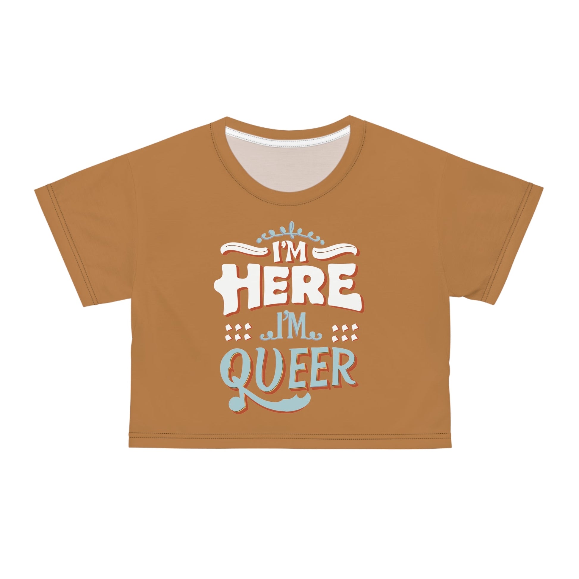 I'm Here,I'm Queer! Crop Top - All Over Prints - The Lucky Wombat