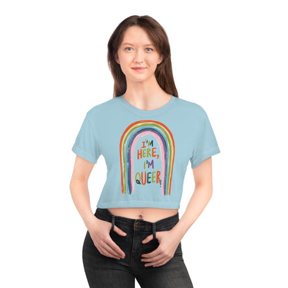 I'm Here,I'm Queer! - Crop Top - All Over Prints - The Lucky Wombat