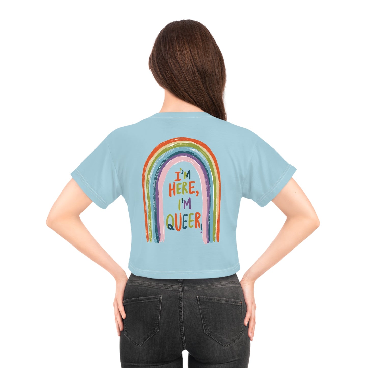 I'm Here,I'm Queer! - Crop Top - All Over Prints - The Lucky Wombat