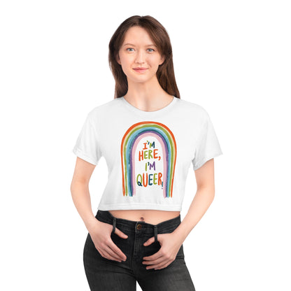 I'm Here,I'm Queer! - Crop Top - All Over Prints - The Lucky Wombat