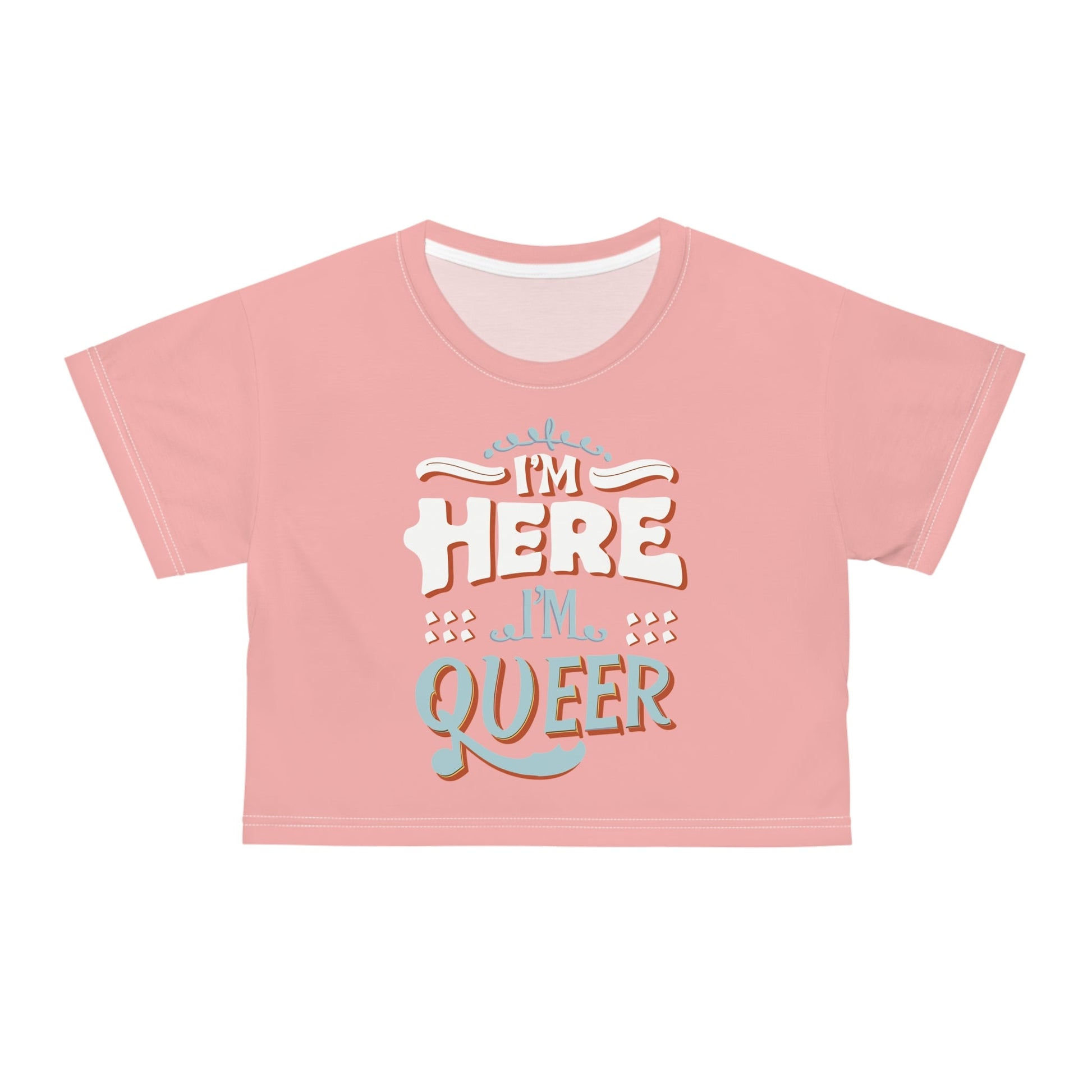 I'm Here,I'm Queer! Crop Top - All Over Prints - The Lucky Wombat