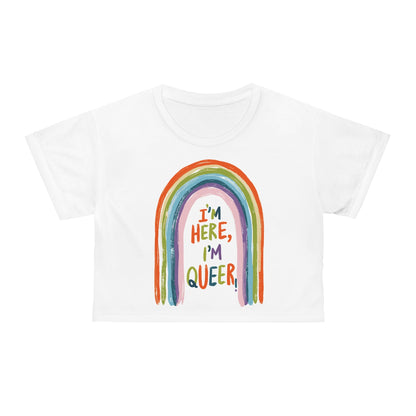 I'm Here,I'm Queer! - Crop Top - All Over Prints - The Lucky Wombat