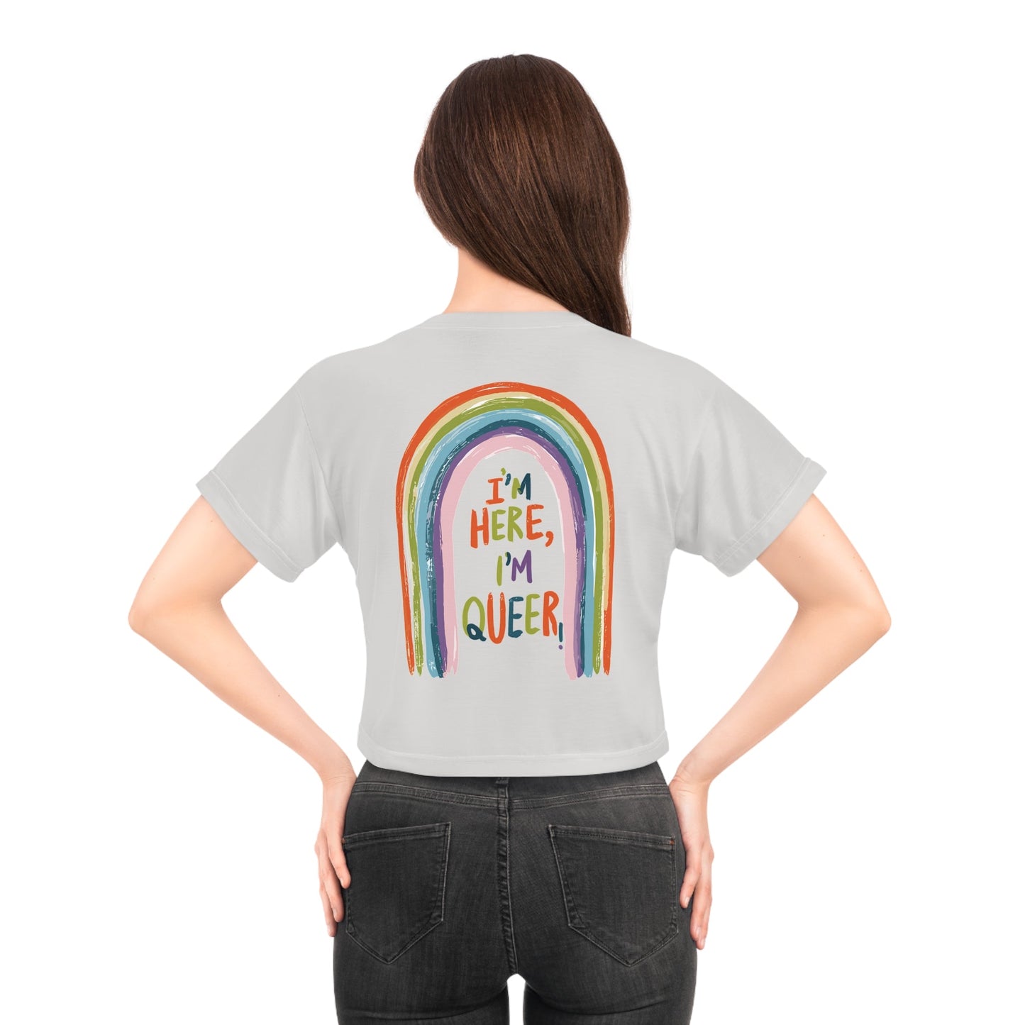 I'm Here,I'm Queer! - Crop Top - All Over Prints - The Lucky Wombat