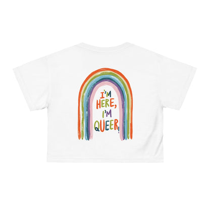 I'm Here,I'm Queer! - Crop Top - All Over Prints - The Lucky Wombat