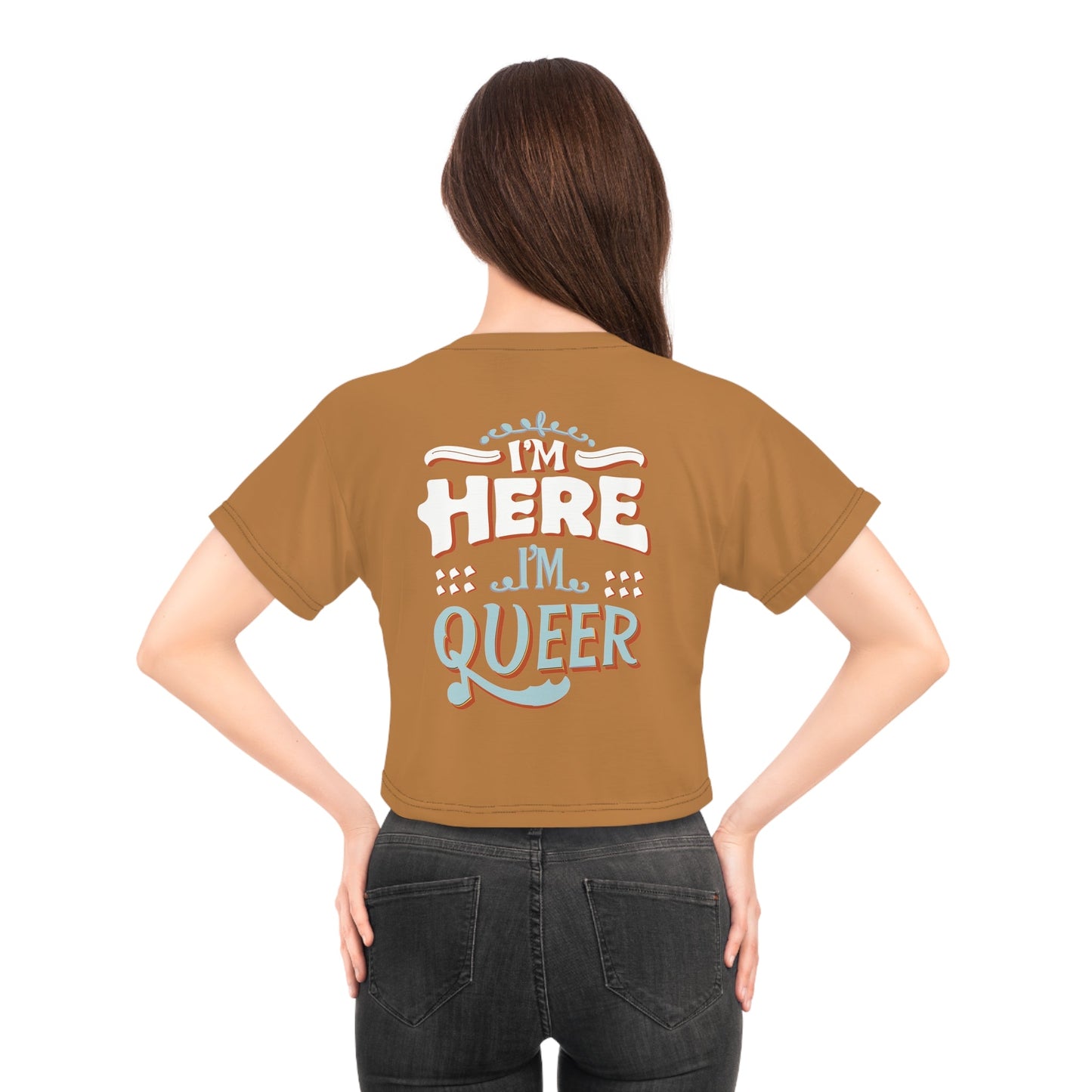 I'm Here,I'm Queer! Crop Top - All Over Prints - The Lucky Wombat