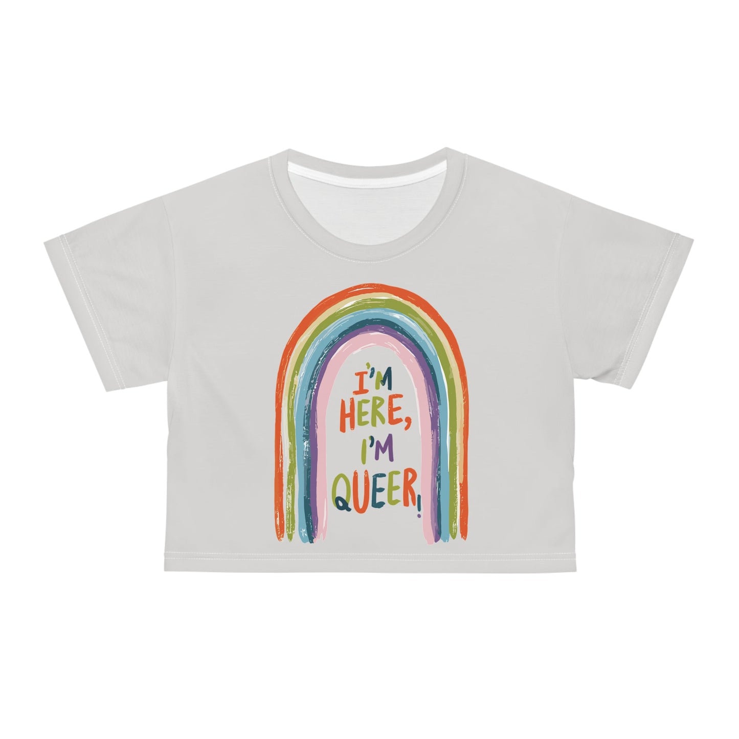 I'm Here,I'm Queer! - Crop Top - All Over Prints - The Lucky Wombat