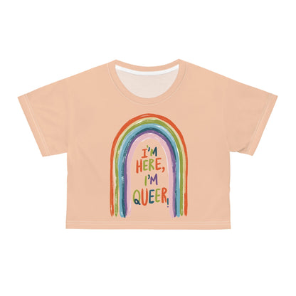 I'm Here,I'm Queer! - Crop Top - All Over Prints - The Lucky Wombat