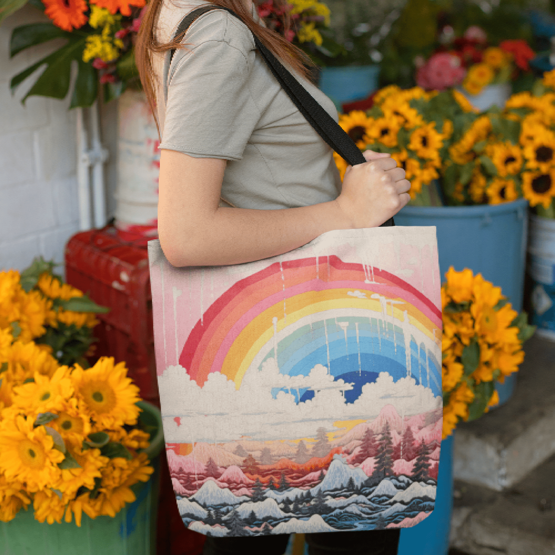 Japanese Rainbow Tote Bag - Accessories - The Lucky Wombat