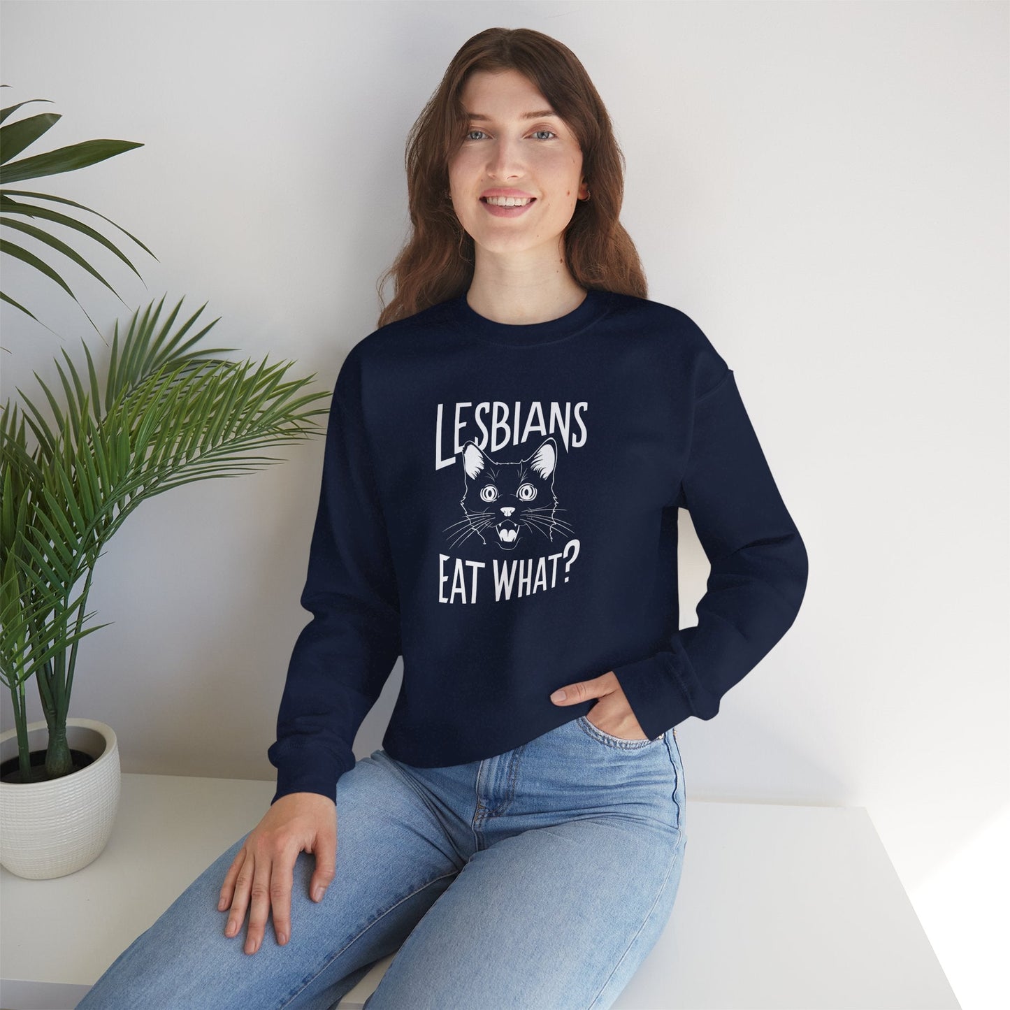 Lesbians Eat What LGBTQ Sweatshirt - Sweatshirt - The Lucky Wombat