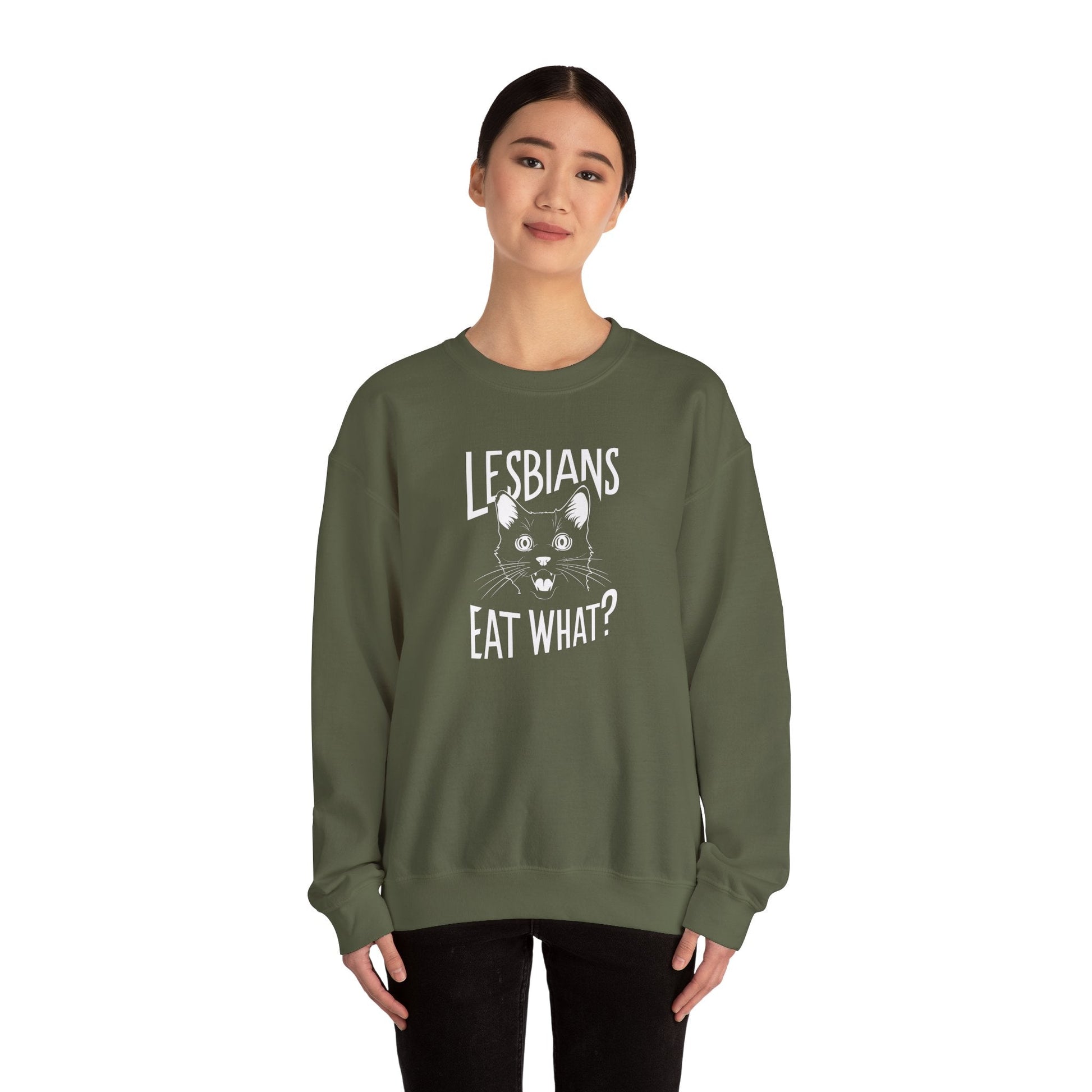 Lesbians Eat What LGBTQ Sweatshirt - Sweatshirt - The Lucky Wombat