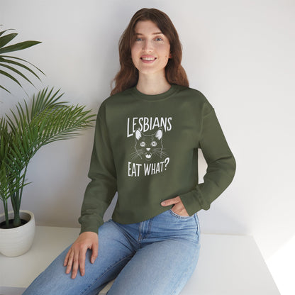 Lesbians Eat What LGBTQ Sweatshirt - Sweatshirt - The Lucky Wombat