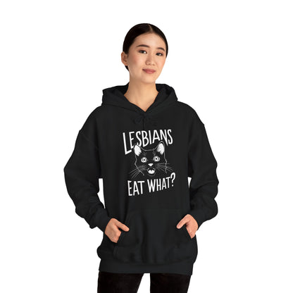 LGBTQ Hoodie - Lesbians Eat What - Hoodie - The Lucky Wombat