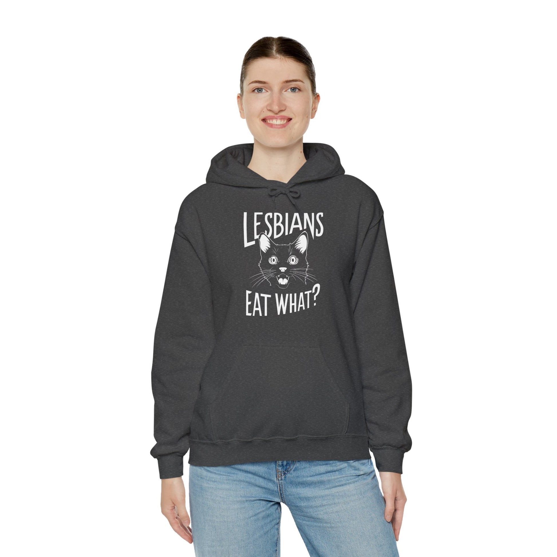 LGBTQ Hoodie - Lesbians Eat What - Hoodie - The Lucky Wombat