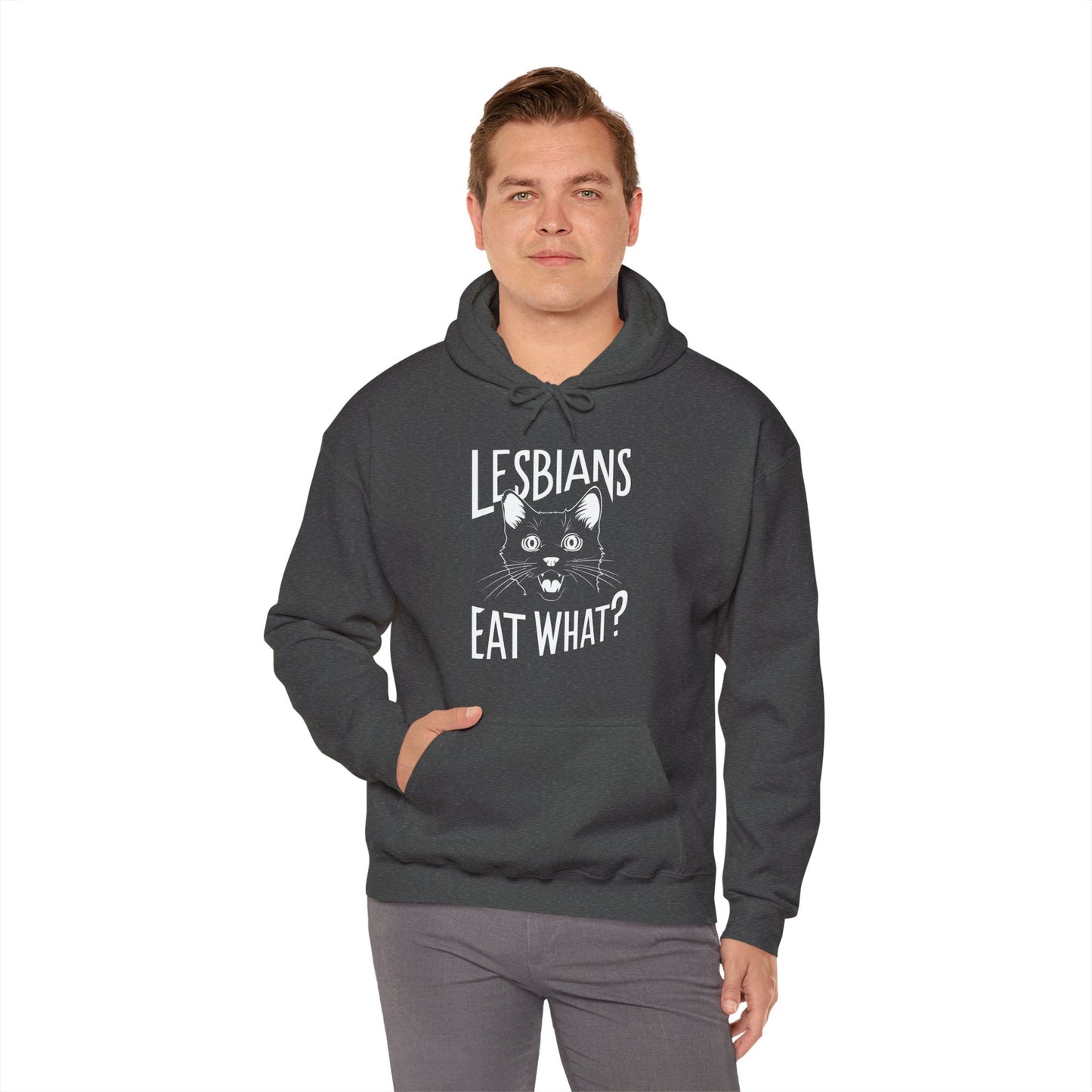 LGBTQ Hoodie - Lesbians Eat What - Hoodie - The Lucky Wombat