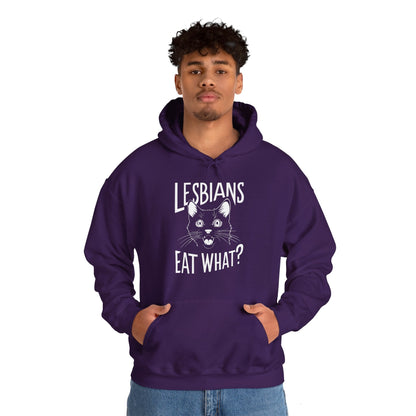 LGBTQ Hoodie - Lesbians Eat What - Hoodie - The Lucky Wombat