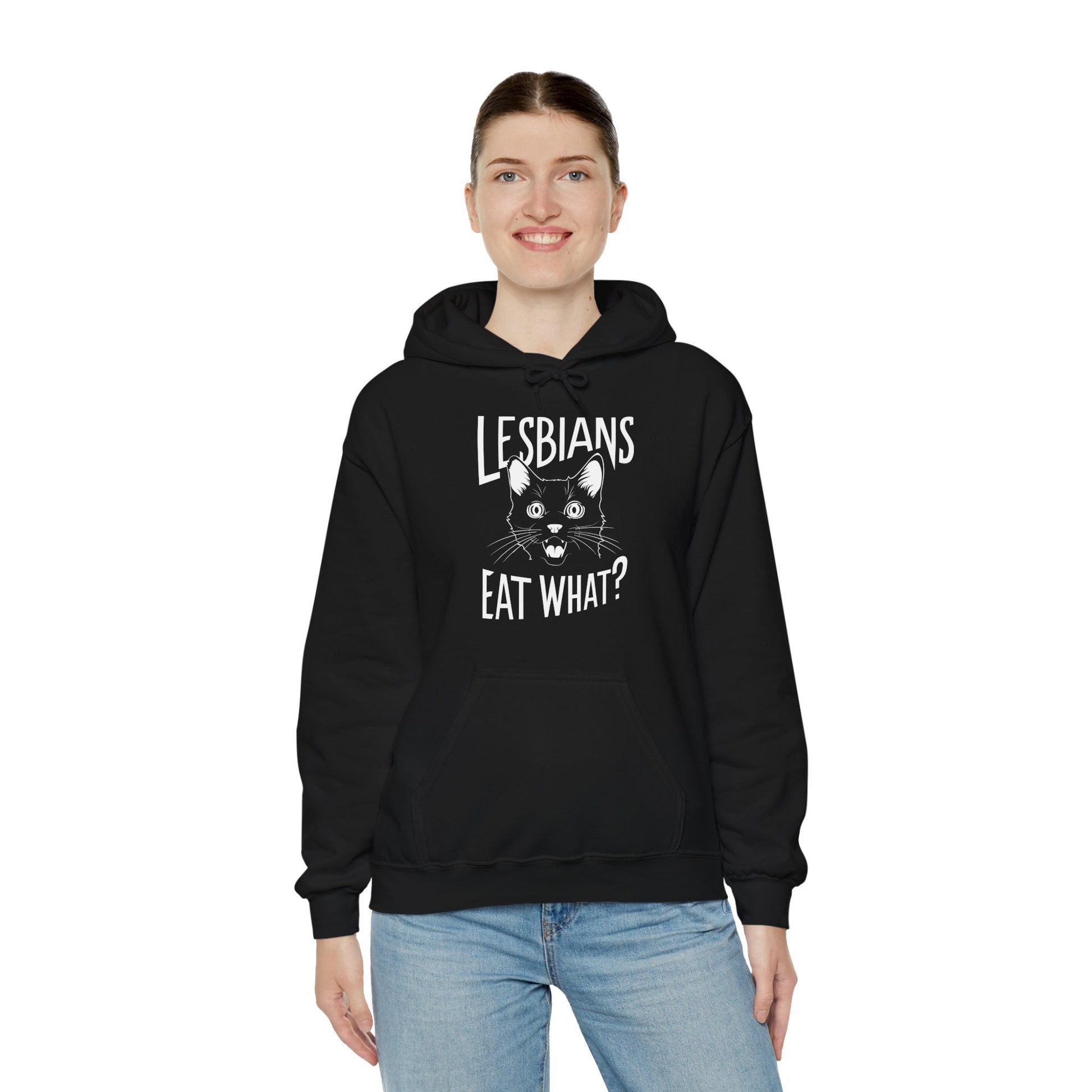 LGBTQ Hoodie - Lesbians Eat What - Hoodie - The Lucky Wombat