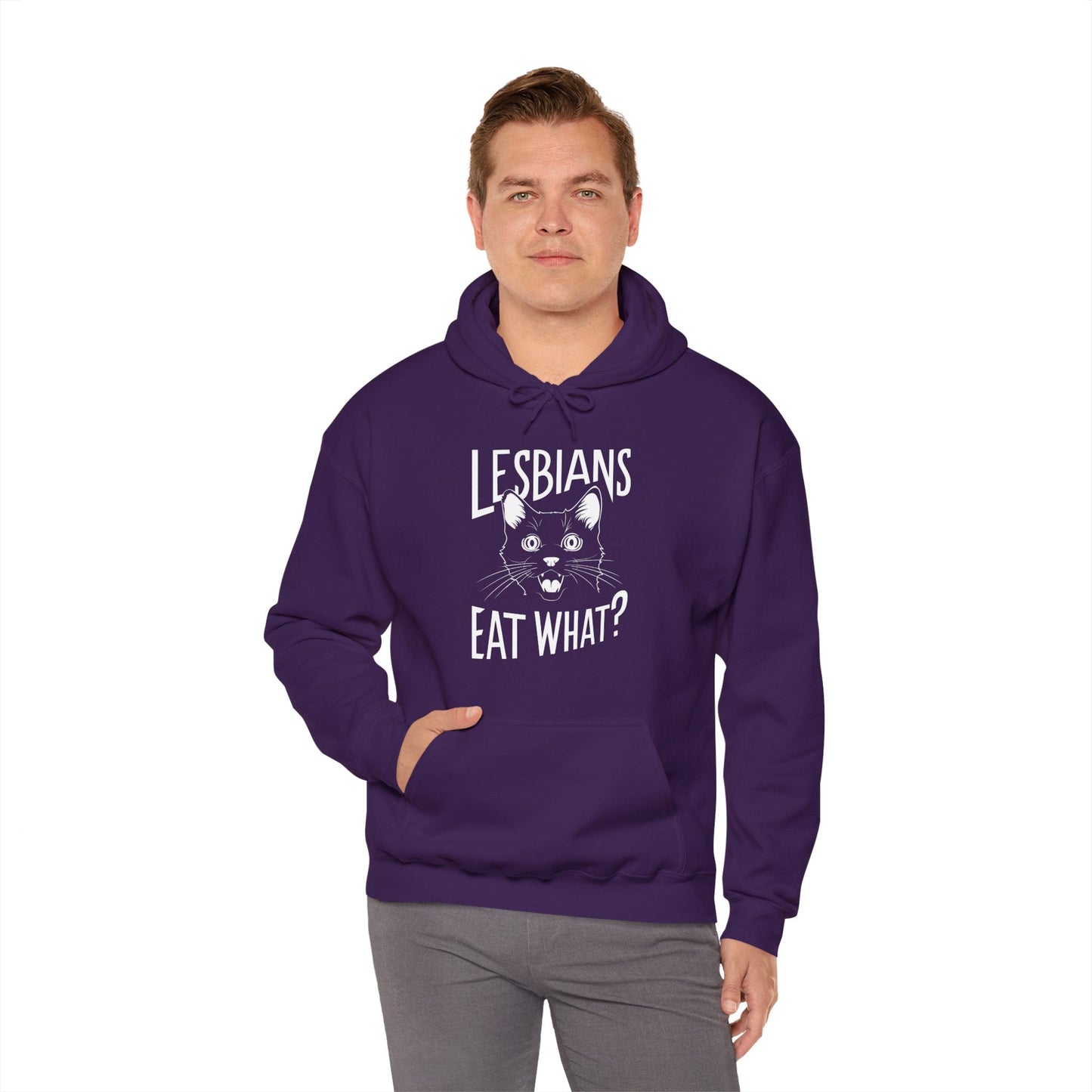 LGBTQ Hoodie - Lesbians Eat What - Hoodie - The Lucky Wombat