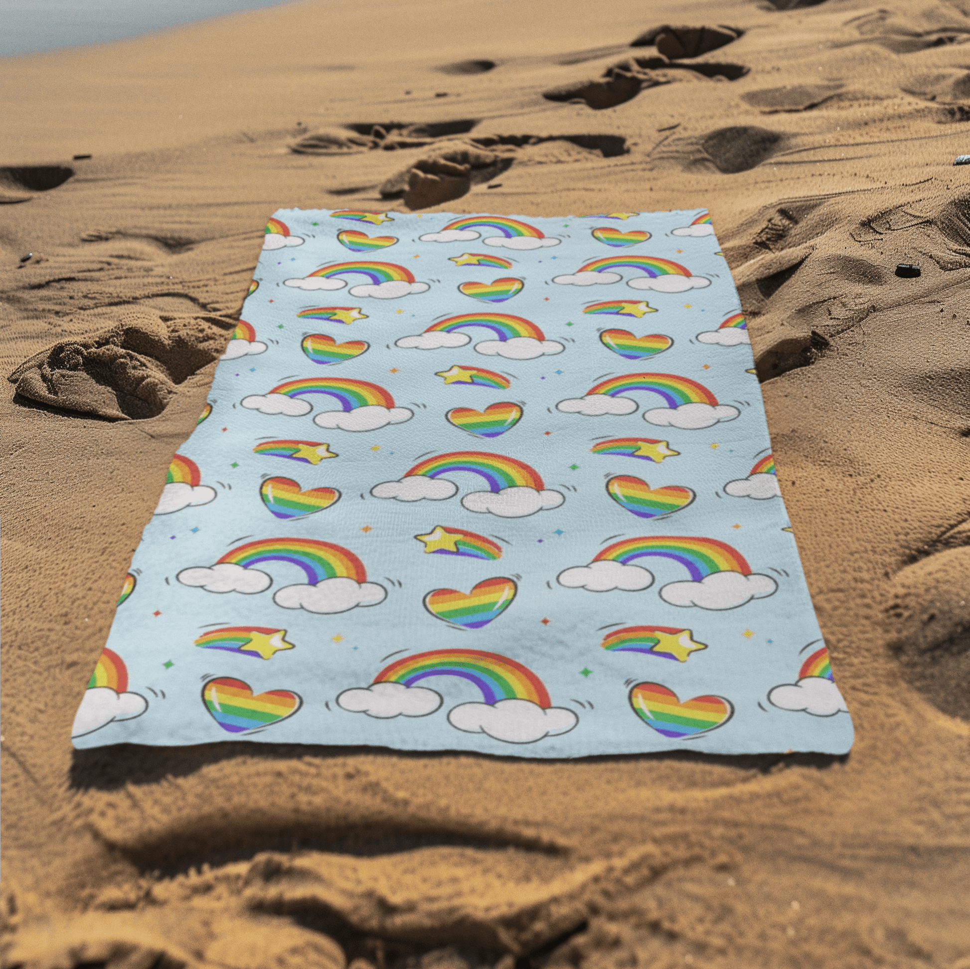 Little Rainbows Beach Towel - Home Decor - The Lucky Wombat